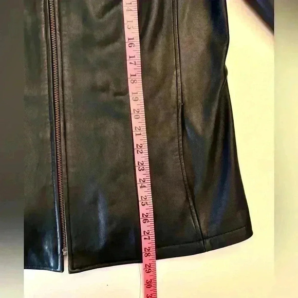 Sonoma Women's Vintage Black Lambskin Leather Jacket Size Large - Picture 4 of 10